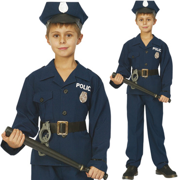 STRÓJ KARNAWAŁOWY POLICJANTA POLICJANT M 120-130cm