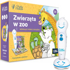 ZWIERZĘTA W ZOO ZESTAW KSIĄŻKA + PIÓRO CZYTAJ Z ALBIKIEM ALBI