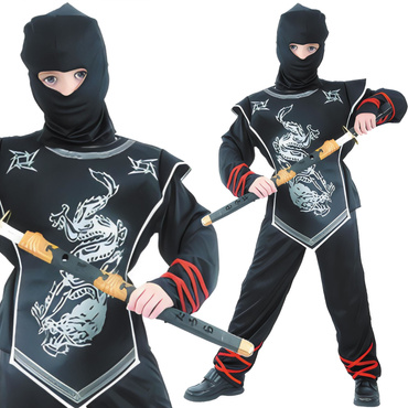 STRÓJ KARNAWAŁOWY NINJA Kostium Przebranie na bal L 130-140cm