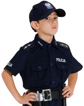 STRÓJ Polski POLICJANT Kostium Karnawałowy r128 cm