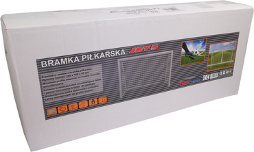 DUŻA BRAMKA PIŁKARSKA METALOWA Z SIATKĄ 240x160cm GRUBA MOCNA STABILNA TRENINGOWA RURY 60mm 