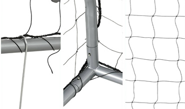 DUŻA BRAMKA PIŁKARSKA METALOWA Z SIATKĄ 240x160cm GRUBA MOCNA STABILNA TRENINGOWA RURY 60mm 