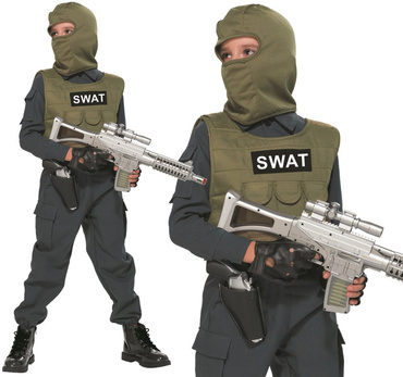 STRÓJ KARNAWAŁOWY POLICJA S.W.A.T. Policjant 140cm