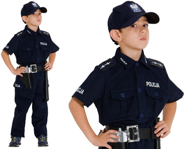 STRÓJ Polski POLICJANT Kostium Karnawałowy r128 cm