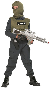 STRÓJ KARNAWAŁOWY POLICJA S.W.A.T. Policjant 128cm