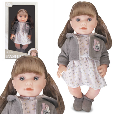  MIĘKKA MODNA LALKA W SUKIENCE BOBAS 38cm FASHION CLOTH TOYS Artyk 