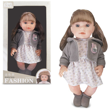  MIĘKKA MODNA LALKA W SUKIENCE BOBAS 38cm FASHION CLOTH TOYS Artyk 