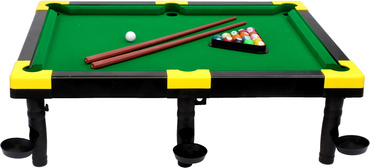 BILARD STÓŁ BILARDOWY DLA DZIECI ZESTAW SNOOKER BILE KIJE