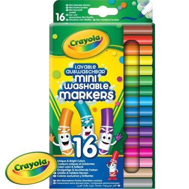 Crayola ZESTAW MINI MARKERY pisaki zmywalne 16 szt