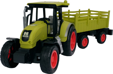 DUŻY TRAKTOR STEROWANY Z PRZYCZEPĄ 43CM RC CIĄGNIK ZWIERZĄTKA FARMA