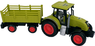 DUŻY TRAKTOR STEROWANY Z PRZYCZEPĄ 43CM RC CIĄGNIK ZWIERZĄTKA FARMA