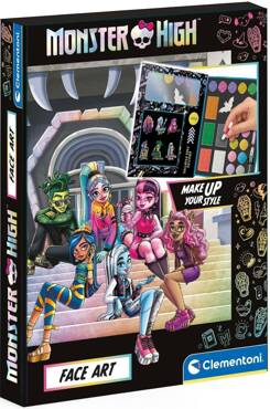 FARBY DO MALOWANIA TWARZY ZESTAW FARBKI KOSMETYCZKA MONSTER HIGH CLEMENTONI