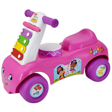 Fisher Price MUZYCZNY JEŹDZIK CHODZIK 2w1 CYMBAŁKI RÓŻOWY