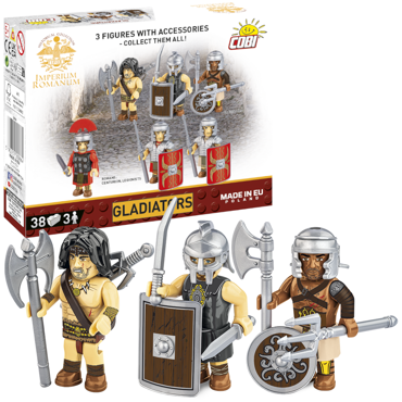 GLADIATORZY 3 FIGURKI COBI IMPERIUM ROMANUM KLOCKI 38el 20066