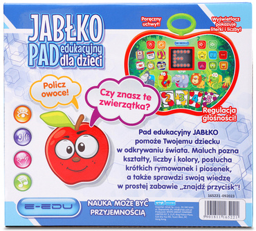 JABŁKO PAD EDUKACYJNY DLA DZIECI TABLET E-EDU