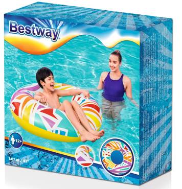 KOŁO PLAŻOWE KÓŁKO do pływania KOLOROWE 107cm BESTWAY 