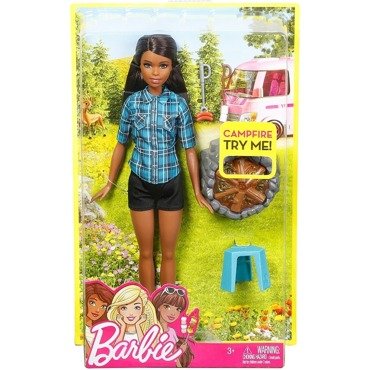 LALKA BARBIE NA BIWAKU Płonące Ognisko FDB45 TV