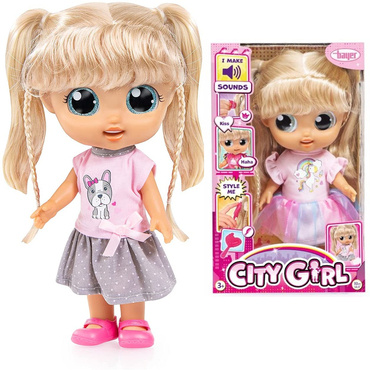 LALKA CITY GIRL INTERAKRYWNA ŚMIEJE SIĘ 31CM BAYER