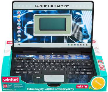 LAPTOP EDUKACYJNY DLA DZIECI PL/ANG 98 PROGRAMÓW SMILY