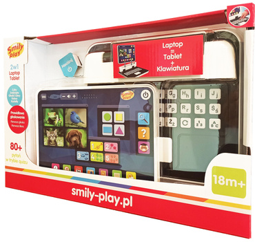 LAPTOP INTERAKTYWNY DLA DZIECI 2w1 TABLET SMILY PLAY