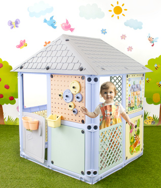 MOCHTOYS DOMEK OGRODOWY DLA DZIECI SMART HOUSE - PLAC ZABAW