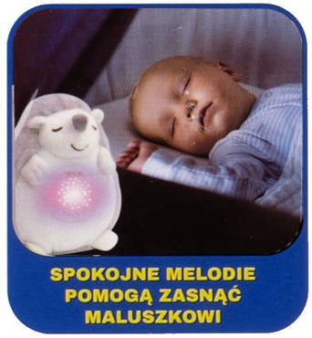 PLUSZOWA MASKOTKA JEŻ PROJEKTOR POZYTYWKA LAMPKA USYPIACZ SZUMI