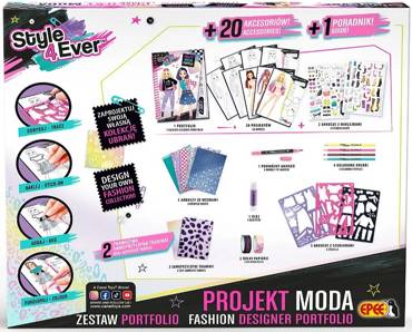 PROJEKT MODA ZESTAW PORTFOLIO MODA UBRANIA EPEE