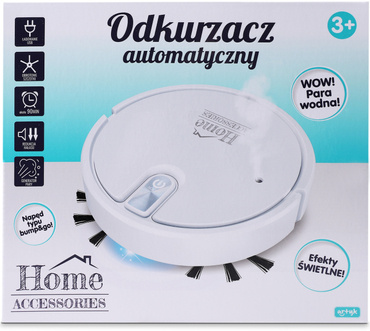 ROBOT SPRZĄTAJĄCY ODKURZACZ DLA DZIECI Z PARĄ WODNĄ ODKURZA dźwięk OBROTOWE SZCZOTKI JEŻDŻĄCY