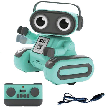 ROBOT ZDALNIE STEROWANY R/C NAGRYWA TAŃCZY ŚPIEWA ŚWIATŁO LED USB Miętowy