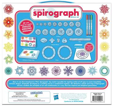 SPIROGRAF DUŻY ZESTAW DO RYSOWANIA Z SZABLONAMI SPIROGRAPH DELUXE SET Dante