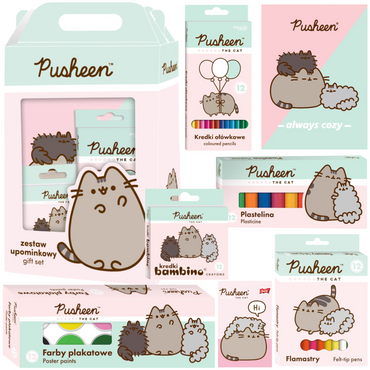 ST. MAJEWSKI ZESTAW UPOMINKOWY PLASTYCZNY PUSHEEN WYPRAWKA DO SZKOŁY