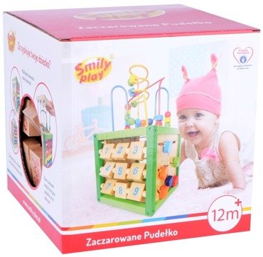 Smily Play DREWNIANA KOSTKA EDUKACYJNA 5w1 Sorter