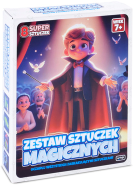 ZESTAW SZTUCZEK MAGICZNYCH 8 SZTUCZEK DLA DZIECI TRIKI REKWIZYTY ARTYK