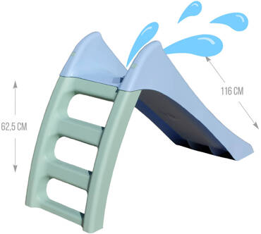 ZJEŻDŻALNIA OGRODOWA WODNA ŚLIZG 116 CM PASTELOWA niebieska MOCHTOYS