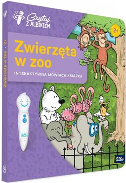 ZWIERZĘTA W ZOO ZESTAW KSIĄŻKA + PIÓRO CZYTAJ Z ALBIKIEM ALBI