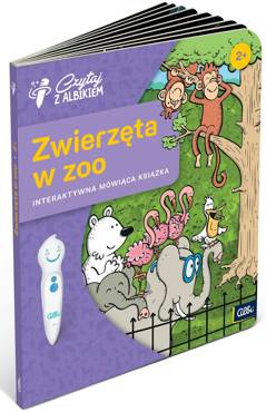 ZWIERZĘTA W ZOO ZESTAW KSIĄŻKA + PIÓRO CZYTAJ Z ALBIKIEM ALBI