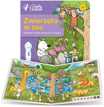 ZWIERZĘTA W ZOO ZESTAW KSIĄŻKA + PIÓRO CZYTAJ Z ALBIKIEM ALBI