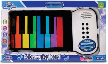 ZWIJANE PIANINKO KOLOROWY KEYBOARD ROLL UP PIANINO 63cm